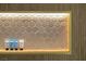 Close-up of the elegant tile and shower products in the bathroom inset at 17 Winding Rd, Henderson, NV 89052