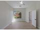 Bright bedroom with modern ceiling fan and spacious closet at 17 Winding Rd, Henderson, NV 89052