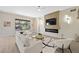 Bright living room with modern fireplace, and stylish decor at 17 Winding Rd, Henderson, NV 89052
