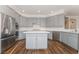 Modern kitchen featuring stainless steel appliances and gray cabinets at 2257 Loring Ave, Henderson, NV 89074