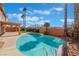 Stunning kidney-shaped pool with a large backyard at 2257 Loring Ave, Henderson, NV 89074