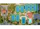 Aerial view of community tennis courts and pool at 7365 Mission Hills Dr, Las Vegas, NV 89113