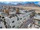 Aerial view of community with multiple homes featuring rooftop decks at 651 Sentinel Spire St, Las Vegas, NV 89138