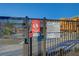 Gated entrance to the community pool with emergency phone at 651 Sentinel Spire St, Las Vegas, NV 89138