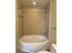 Clean bathroom with a bathtub and shower at 200 W Sahara Ave # 1609, Las Vegas, NV 89102