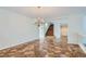 Formal dining room with marble floors and a chandelier at 4327 Melrose Abbey Pl, Las Vegas, NV 89141