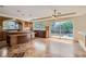 Kitchen with island, granite countertops, and stainless steel appliances at 4327 Melrose Abbey Pl, Las Vegas, NV 89141