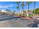 Gated community entrance with brick driveway at 5855 Valley Dr # 1028, North Las Vegas, NV 89031