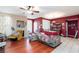 Living area features hardwood floors and a cozy fireplace at 5855 Valley Dr # 1028, North Las Vegas, NV 89031