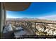 Shared balcony with seating and stunning panoramic mountain and city views at 9101 Alta Dr # 1202, Las Vegas, NV 89145