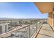 Large balcony boasting scenic views of city skyline and distant mountains at 8255 Las Vegas Blvd # 1819, Las Vegas, NV 89123