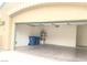 This is an open garage showing the water heater at 9809 Miss Peach Ave, Las Vegas, NV 89145