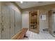 Community sauna with wooden interior and lockers at 270 E Flamingo Rd # 107, Las Vegas, NV 89169