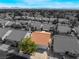 Aerial view of a single-Gathering home in a residential area at 3120 Mediterranean Dr, Las Vegas, NV 89117