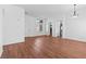 Bright and airy living room featuring hardwood floors and modern finishes at 3665 Bella Legato Ave, North Las Vegas, NV 89081