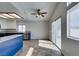 Kitchen with breakfast nook, ceiling fan, and sliding glass door at 1303 Royal Creek Ct, North Las Vegas, NV 89031