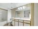 Clean bathroom, featuring a shower/tub combo and vanity at 2300 E Silverado Ranch Blvd # 1094, Las Vegas, NV 89183