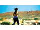 Female jogging overlooking a charming community with mountain views in the background at 45 Moltrasio Ln, Henderson, NV 89011