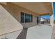 Covered patio with concrete flooring and sliding glass door at 2088 Sawtooth Mountain Dr, Henderson, NV 89044