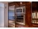 Modern kitchen featuring stainless steel appliances, including a refrigerator, microwave, and oven at 2700 Las Vegas Blvd # 2702, Las Vegas, NV 89109