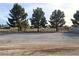 Large backyard with gravel and mature trees at 4761 E Sandalwood Dr, Pahrump, NV 89061