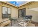 Charming patio with casual seating, a dining area, and sunny exposure, great for entertaining or relaxing at 5701 Pearldrop Ave, Las Vegas, NV 89107
