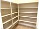 Spacious pantry with ample shelving for storage at 9902 Belikove Manor Ave, Las Vegas, NV 89178