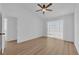 Large bedroom with ceiling fan and sliding door to patio at 3936 Rhine Way, Las Vegas, NV 89108