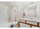 Clean bathroom with a tub shower, toilet and vanity at 2300 E Silverado Ranch Blvd # 1165, Las Vegas, NV 89183