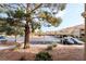 View of parking lot and surrounding buildings from patio at 2300 E Silverado Ranch Blvd # 1165, Las Vegas, NV 89183