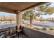 Private patio with seating and views of the parking lot at 2300 E Silverado Ranch Blvd # 1165, Las Vegas, NV 89183