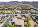 Two story home with tile roof and solar panels in planned community at 2804 Josephine Dr, Henderson, NV 89044