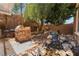 Outdoor kitchen with built-in grill and serene stream offers a tranquil backyard setting at 2804 Josephine Dr, Henderson, NV 89044