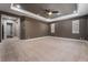 Main bedroom boasts tray ceilings, neutral carpet and recessed lighting at 2804 Josephine Dr, Henderson, NV 89044