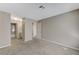Spacious bedroom with neutral tones, new carpet, and easy access to the bathroom at 4860 Nara Vista Way # 104, Las Vegas, NV 89103