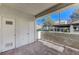 Covered patio with storage closets and views of the community at 4860 Nara Vista Way # 104, Las Vegas, NV 89103