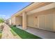 Exterior shot of covered back patio and low maintenance yard at 7625 Fieldfare Dr, North Las Vegas, NV 89084