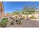 Backyard with gravel and low maintenance landscaping at 7625 Fieldfare Dr, North Las Vegas, NV 89084