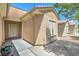 Close up of an exterior featuring the front door and hardscape at 7625 Fieldfare Dr, North Las Vegas, NV 89084