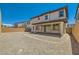 Spacious backyard featuring a blank canvas with a blank stone area, perfect for outdoor living and entertaining at 8401 Waterwood St, Las Vegas, NV 89166