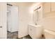 Bathroom features a white vanity and cabinet at 425 Oil Lantern Ln, Las Vegas, NV 89145