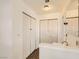 Bathroom with a sink, vanity, storage and wood look flooring at 425 Oil Lantern Ln, Las Vegas, NV 89145