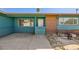 Welcoming covered front porch highlighting brick accents and a spacious entry area at 425 Oil Lantern Ln, Las Vegas, NV 89145