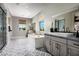 Luxurious bathroom with a soaking tub, walk-in shower, and designer finishes at 7133 Serene Creek St, Las Vegas, NV 89131