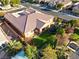 Single-story home with a large backyard, including a trampoline and spa at 6423 Fosco Ct, Las Vegas, NV 89131