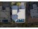 Modern home with pool and spa, as seen from above at 1228 Stellar Rim Ct, Henderson, NV 89012