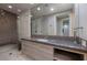 Elegant bathroom with a walk-in shower and modern vanity at 1228 Stellar Rim Ct, Henderson, NV 89012