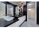 Modern bathroom with a sleek vanity and glass sink at 1228 Stellar Rim Ct, Henderson, NV 89012