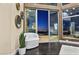 Bedroom with sliding glass doors opening to a scenic view at 1228 Stellar Rim Ct, Henderson, NV 89012