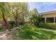 Expansive backyard with lush lawn and mature trees at 33 Promontory Ridge Dr, Las Vegas, NV 89135